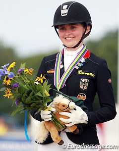 Nadine Krause wins individual test silver at the 2015 European Pony Championships