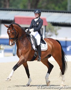 Anna Zsofia Kökényesy on Leopold at the 2015 European Junior/Young Riders Championships :: Photo © Astrid Appels