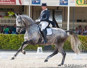 Jeroen Okkema and Rolling Stone at the 2015 Dutch Dressage Championships :: Photo © Digishots