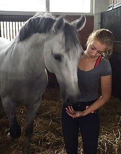 Michelle Budde with her new Under 25 horse Ribery