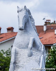 Horse statue at the show grounds