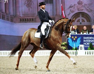 Per Sandgaard and Final Cut at the 2015 Lovsta Future Challenge Finals during the 2015 CDI-W Stockholm :: Photo © Therese Hubner