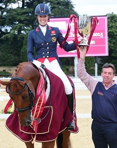 Charlotte Dujardin and Barolo win the 2015 British Grand Prix Championships :: Photo © Kevin Sparrow