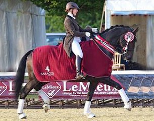 Becky Moody and Carinsio win the Inter I Kur championship at the 2015 British Dressage Championships :: Photo © Kevin Sparrow