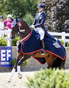 Catherine Chamberlain and Avesto van Weltevreden are the 2015 U.S. Young Riders Champions :: Photo © Sue Stickle