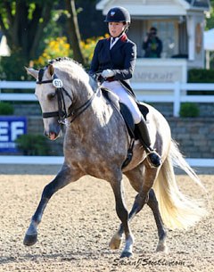 Young Rider Kerrigan Gluch and Vaquero HGF at the 2015 U.S. Dressage Championships :: Photo © Sue Stickle