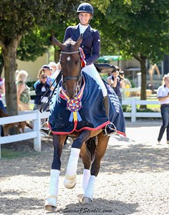 Christina Vinios and Folkestone win the 2015 U.S. Developing PSG Horse Championship :: Photo © Sue Stickle