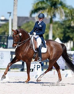 Sarah Daehnert and Samantha competing in Wellington, Florida :: Photo © Sue Stickle
