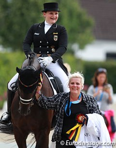 Piotrowski and Sir Diamond heading towards the prize giving ceremony