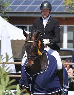 Frederic Wandres and Sir Skyfall at the 2016 CDN Bielefeld