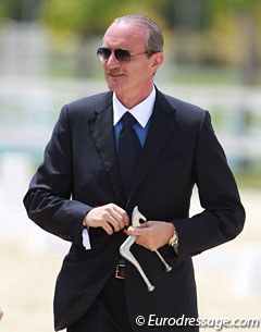 Enzo Truppa officiated as a judge at the 2016 European Junior/Young Riders Championships in Oliva Nova :: Photo © Astrid Appels