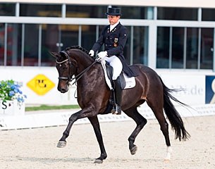 Christoph Koschel and Solitaire win the Prix St Georges 1* at the 2016 European Under 25 Championships :: Photo © Thomas Hellmann