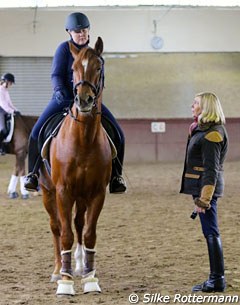 Niina Kirjorinne came over from Finland to ride on Anke Möller's gelding Fort Knox.