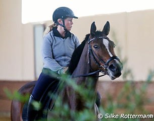 Rebecca Schöffler and her home-bred mare Kansas.