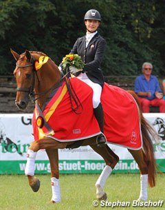 Natalie Hering and Litvinienko at the 2016 International Trakehner Championships :: Photo © Stephan Bischoff