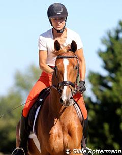 Ingrid on the 3-year old Firlefranz (by Franziskus x Rapallo)