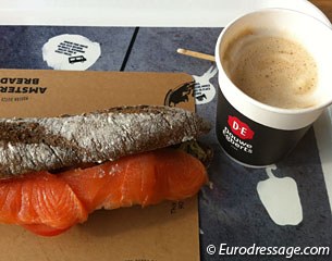 Breakfast in Schiphol before taking off for Rio