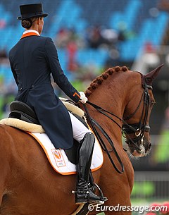 There was no Dutch traveling reserve at the 2016 Olympic Games to replace Cornelissen's Parzival who suffered from a bug bite and major swelling the day before the competition. The pair retired in the Grand Prix :: Photo © Astrid Appels