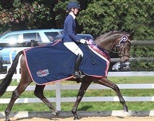 Bryony Goodwin and Hawtins San Floriana at the 2016 British Young Horse Championships :: Photo © Kevin Sparrow