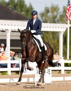 Endel Ots and Lucky Strike at the 2016 U.S. Young Horse Championships :: Photo © Sue Stickle
