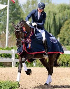 Endel Ots and Lucky Strike win the 6-year old division at the 2016 U.S. Young Horse Championships :: Photo © Sue Stickle