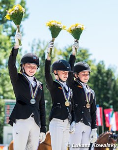 The individual test podium: Louise Christensen, Lucie-Anouk Baumgürtel, Jana Lang