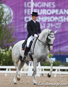 Portuguese Vasco Mira Godinho and Bariloche JGR at the 2017 European Dressage Championships :: Photo © Astrid Appels