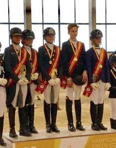 The gold medal winners in all divisions at the 2017 Spanish Youth Riders Championships