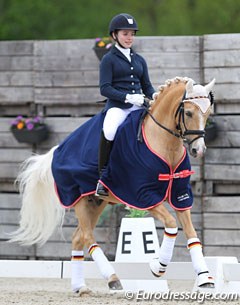 Jana Lang and NK Cyrill win the pony team test at the 2017 CDI Sint-Truiden :: Photo © Astrid Appels