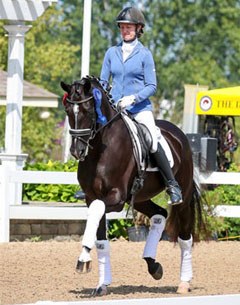 Alice Tarjan and Serenade MF at the 2017 U.S. Young Horse Championships :: Photo © Sue Stickle