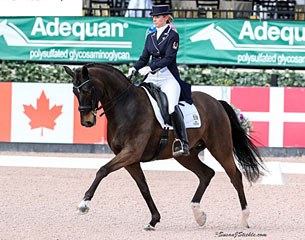 Tina Busse-Irwin and Laurencio at the 2017 CDI-W Wellington :: Photo © Sue Stickle