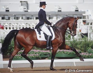 Nicole Uphoff and Rembrandt at the 1992 Olympic Games in Barcelona :: Photo © Dirk Caremans