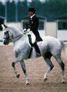 Gyulla Dallos and Aktion at the 1996 CDIO Aachen :: Photo © Arnd Bronkhorst