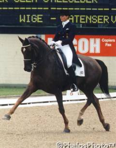 Ulla Salzgeber and Rusty at the 1997 CDIO Aachen :: Photo © Mary Phelps