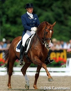 Kyra Kyrklund and Flyinge Amiral at the 1998 CDIO Aachen :: Photo © Dirk Caremans