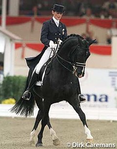 Coby van Baalen on Ferro at the 1998 World Equestrian Games :: Photo © Dirk Caremans