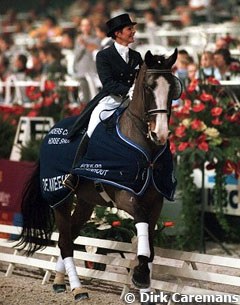 Jeannette Haazen and Inatana win the small tour at the 1999 CDI-W Mechelen :: Photo © Dirk Caremans