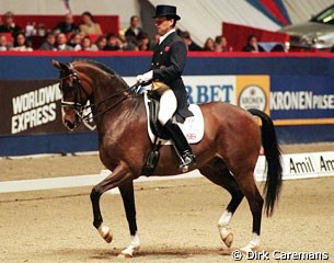 Richard Davison and Askari at the 1999 World Cup Finals in Dortmund