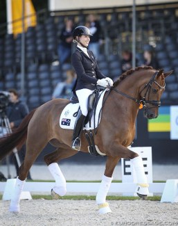 Briana Burgess and Gerion at the 2017 World Championships for Young Dressage Horses :: Photo © Astrid Appels