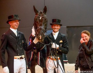 Hans Peter Minderhoud, Totilas, Edward Gal and Nicole Werner at the 2019 KWPN Stallion Licensing :: Photo © Dirk Caremans