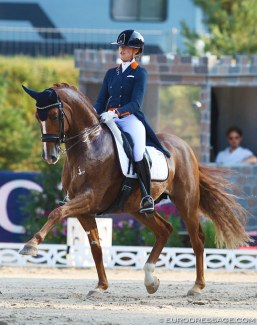 Febe van Zwambagt and FS Las Vegas at the 2018 European Young Riders Championships :: Photo © Astrid Appels
