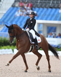Caroline Chew and Tribiani at the 2018 World Equestrian Games :: Photo © Astrid Appels