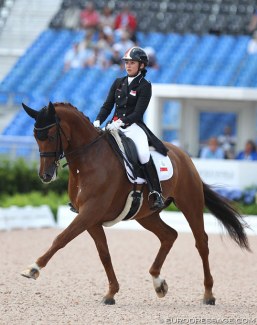 Caroline Chew and Tribiani at the 2018 World Equestrian Games :: Photo © Astrid Appels