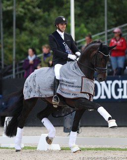 Andreas Helgstrand and Jovian win the 5-YO Finals at the 2019 World Young Horse Championships :: Photo © Astrid Appels