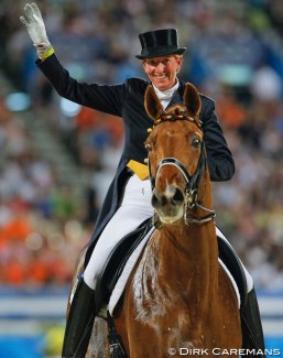 Heike Kemmer and Bonparte win team gold and individual bronze at the 2008 Olympic Games :: Photo © Dirk Caremans