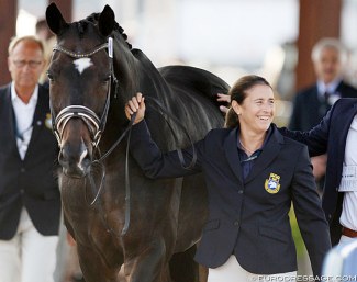 Tinne Vilhelmson and Don Auriello at the 2018 World Equestrian Games :: Photo © Astrid Appels