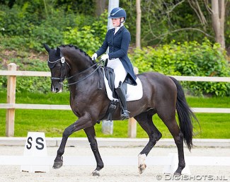 Sanne van der Pols and Cuvanck PP at the 2020 Dutch EYC Team Selection Trial in Exloo :: Photo © Digishots