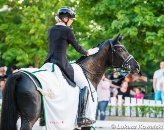 Simone Pearce, twice first, three times second at the 2020 CDI-W Mariakalnok :: Photo © Lukasz Kowalski