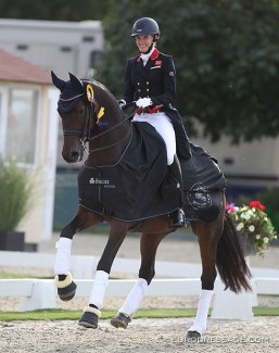 Lara Butler and Kristjan win the Grand Prix for Freestyle at the 2020 CDI Hagen on 24 September 2020 :: Photo © Astrid Appels