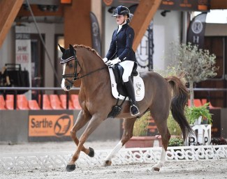 Fleur Weijkamp and Don Amour de Hus win the Children division at the 2020 French Youth Riders Championships :: Photo © Les Garennes